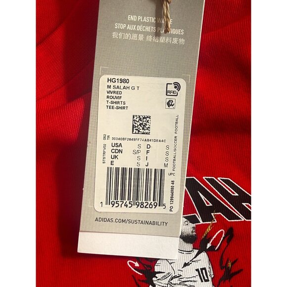 Tommy Hilfiger Classic Fit Logo/ Adidas Salah Football T-Shirt Bundle - Small - Picture 5 of 15
